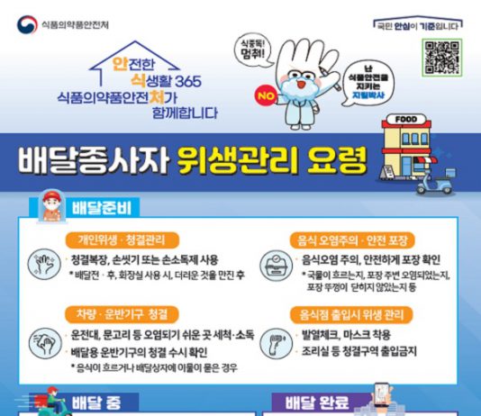 배달음식 식중독 예방 나선다…식약처, 위생매뉴얼 배포