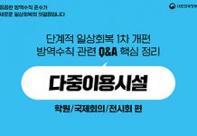 국제회의·전시회·학원 등 다중이용시설 방역수칙