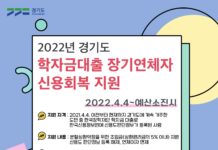 경기도가 학자금대출 장기연체자의 신용회복을 지원해 드립니다.