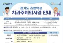 경기도, 초등학생 치과주치의사업 16일부터 시행. 13만5천220명 대상