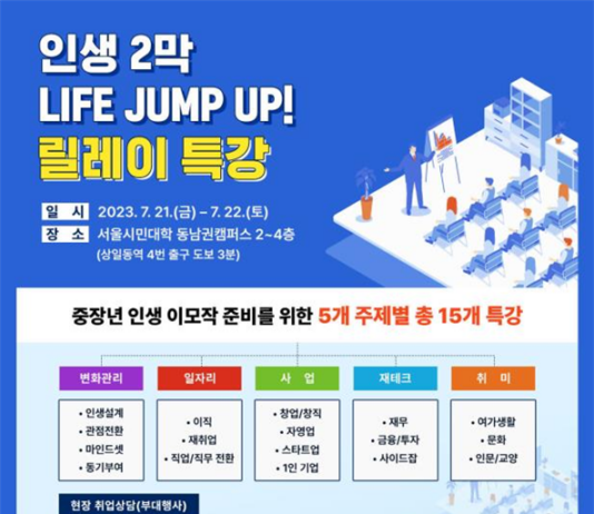 중장년 인생2막 돕는 15개 특강·취업상담 창구 서울시민대학 동남권캠퍼스서 열린다…26일부터 접수