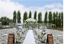 6월의 한강공원 장미원에서 아주 특별한 야외결혼식 개최