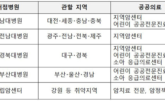 전국 5곳에 소아암 거점병원 육성…집 가까운 곳에서 치료 가능