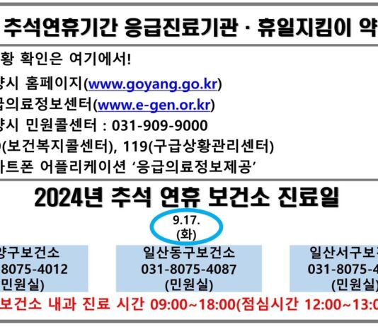 추석 연휴 종합대책 가동… “시민 안전·편의 최우선”