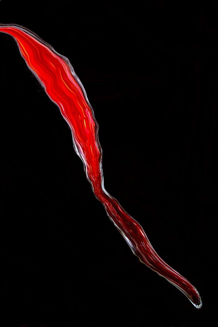 red light on black background