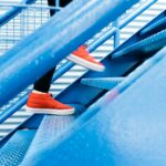 “근육, 건강의 숨은 열쇠…일상 속 근육 관리법 주목받아” person stepping on blue stairs